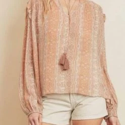 Dress Forum women The Spells Standing Collar Top In Golden Desert