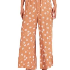 Amuse Society Barefoot Womens Printed Viscose Wide Leg Pants