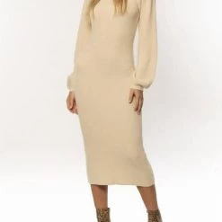 Amuse Society women Dee Sweater Dress in Seashell