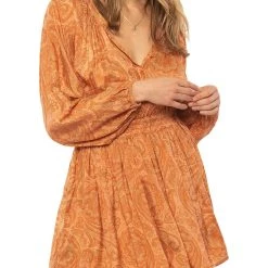 Amuse Society Luciana Womens Paisley Gathered Mini Dress