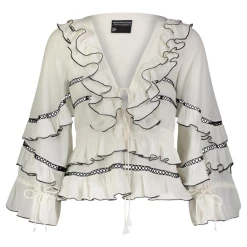 Cynthia Rowley women Stella Tie Front Tiered Top