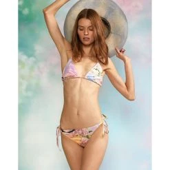 Cynthia Rowley women Pink Seascape Bikini Top