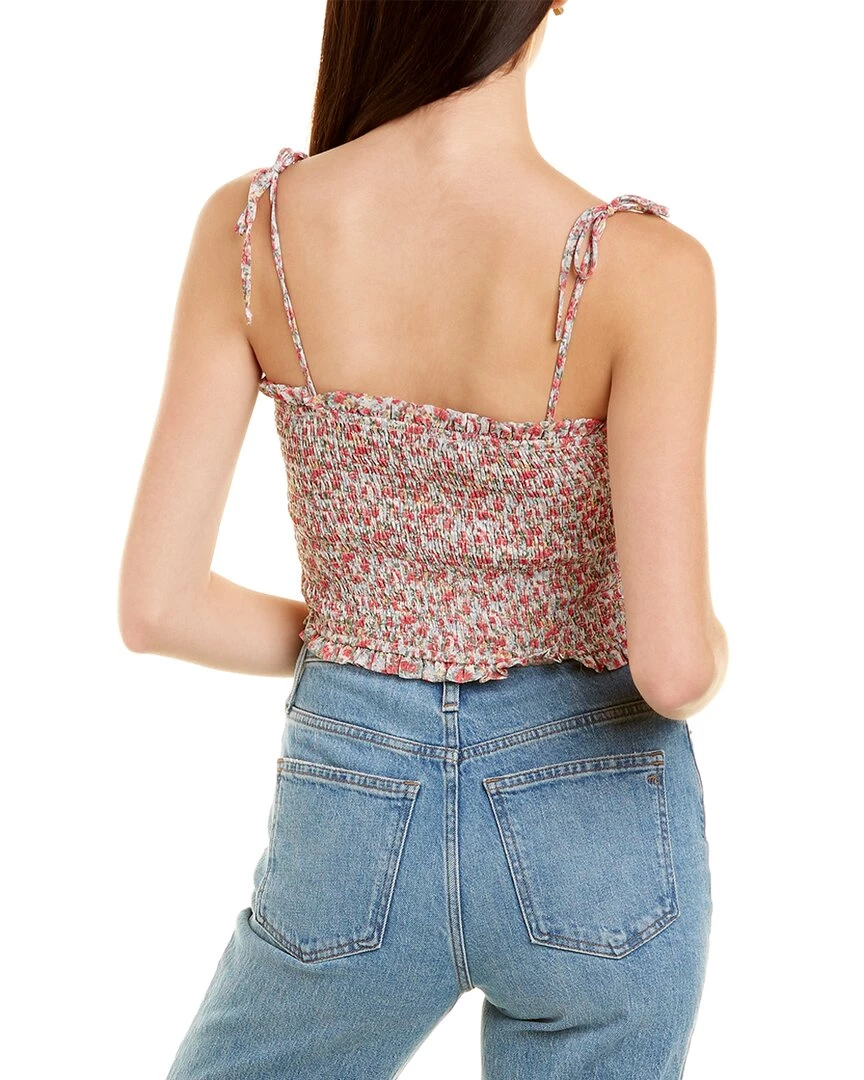 women Dress Forum Floral Tie Shoulder Smocked Top 4 women Dress Forum Floral Tie Shoulder Smocked Top - Image 2