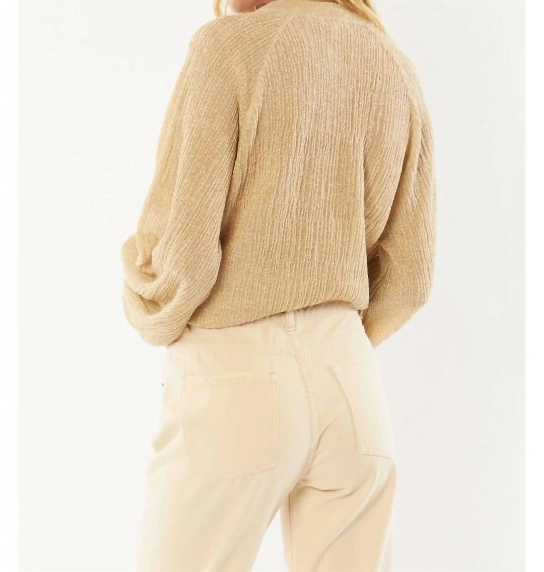 Amuse Society women Sparks Fly Long Sleeve Knit in Sand 4 Amuse Society women Sparks Fly Long Sleeve Knit in Sand - Image 2