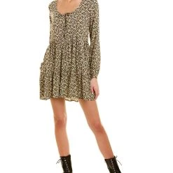 women Dress Forum Ditsy Floral Tiered Swing Dress